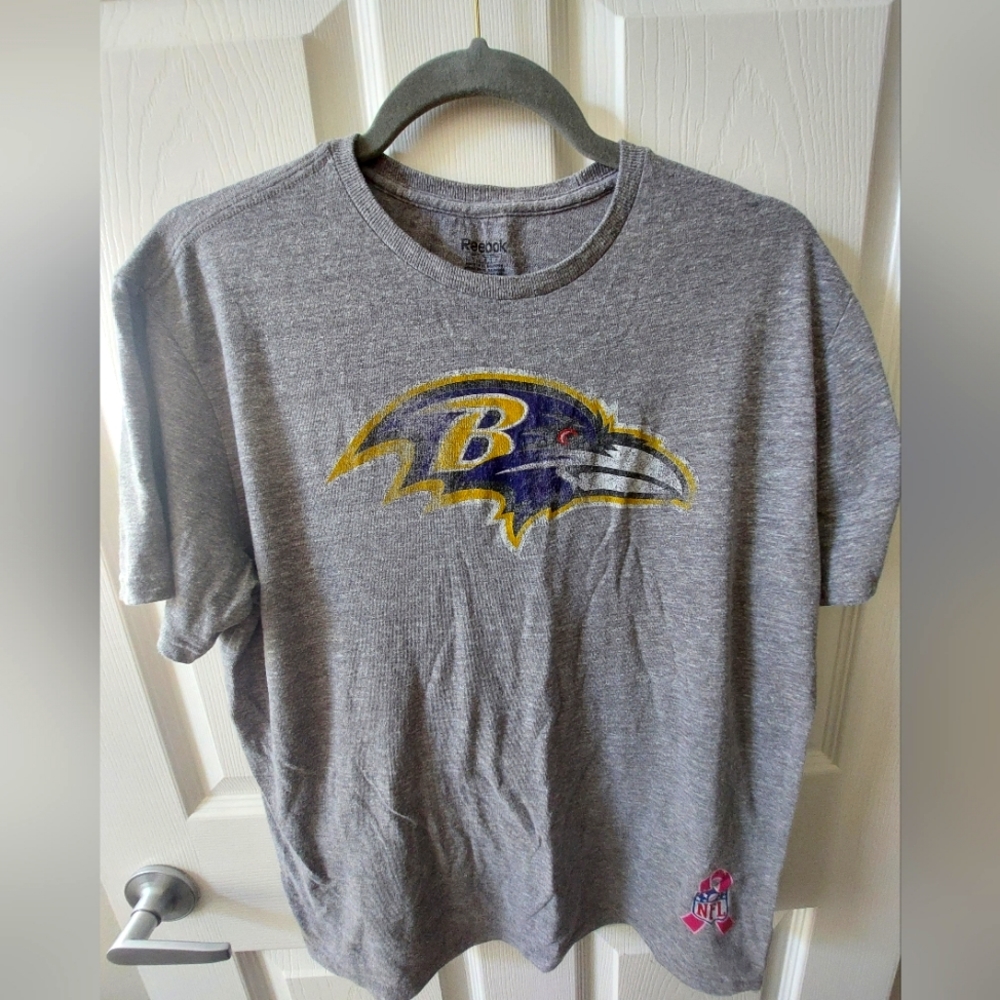 Baltimore Ravens Pink Ribbon Reebok Shirt